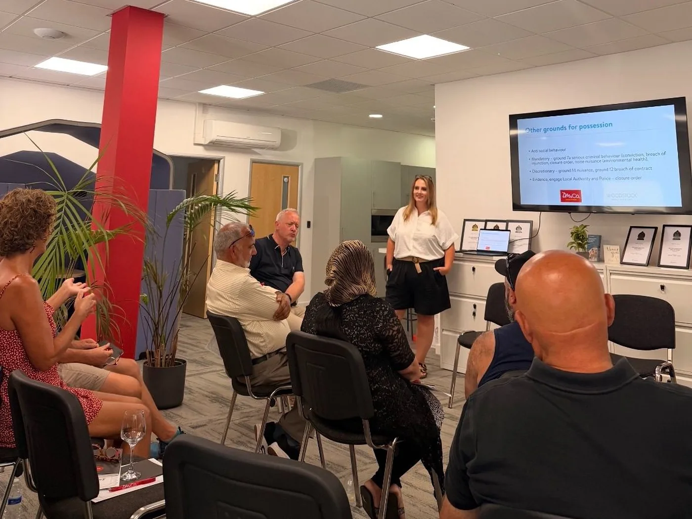 Zoe Turner presenting grounds for possession to a room of letting agents and property managers